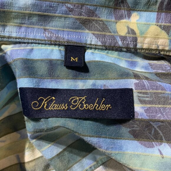 Klauss Boehler Casual Button Down Tropical Floral Print Shirt - Picture 7 of 11